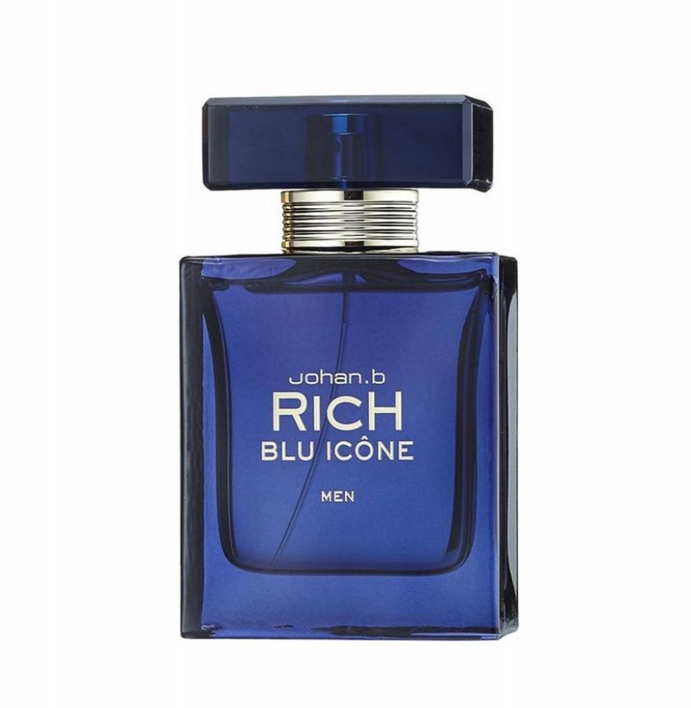 Perfume Johan.B Rich Blu Icone Men Eau de Toilette Masculino 90ML