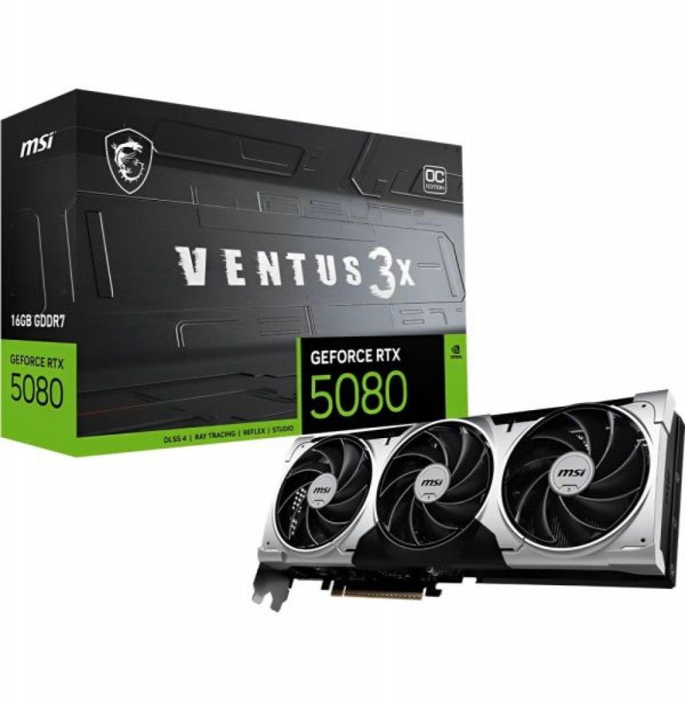 Placa de vídeo 16GB EXP. GF-RTX5080 Msi Ventus 3x Oc Plus 912-V531-293