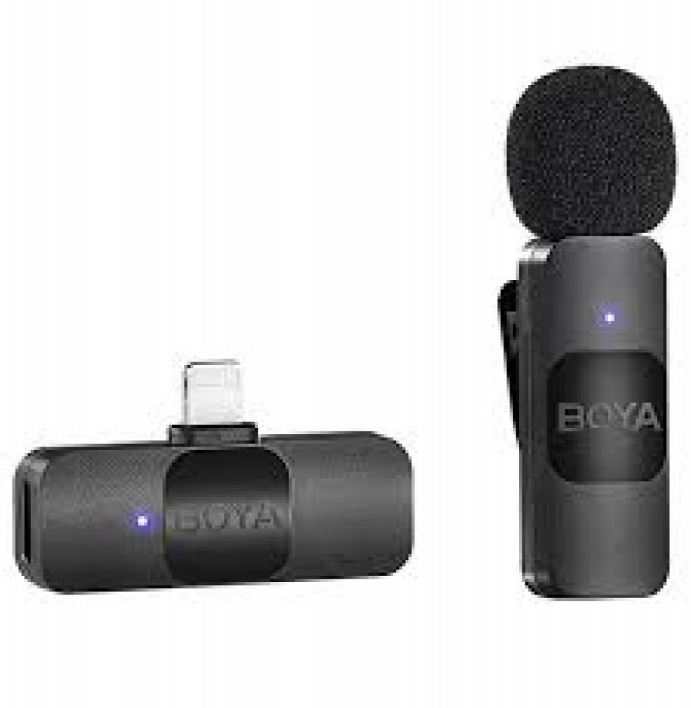 Microfone Boya By-V1  1TX+1RX Lightning