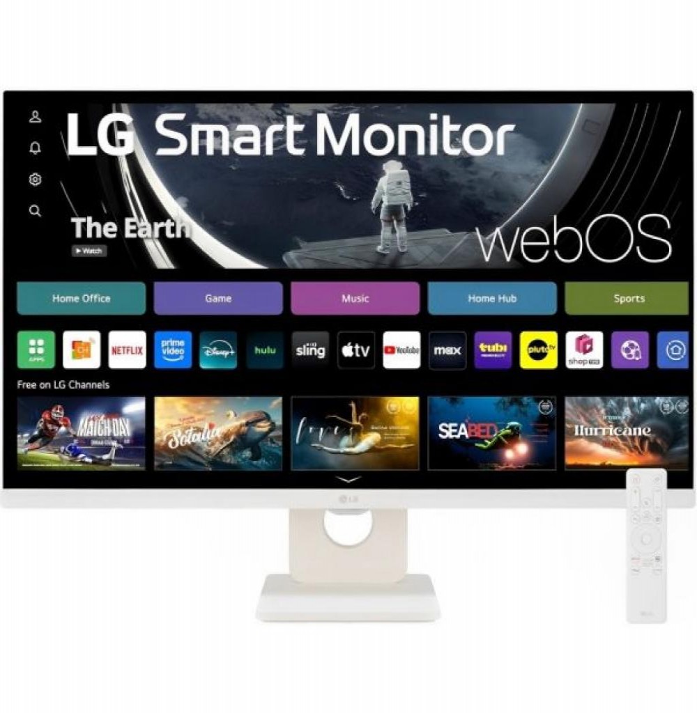Monitor Led 27" LG 27SR50F-W Fhd Ips Smart Webos Bt