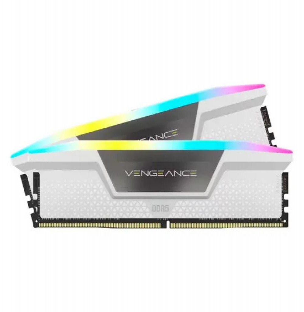 Memória DDR5 32GB 6000 Corsair Vengeance Rgb Branco Kit CMH32GX5M2B6000