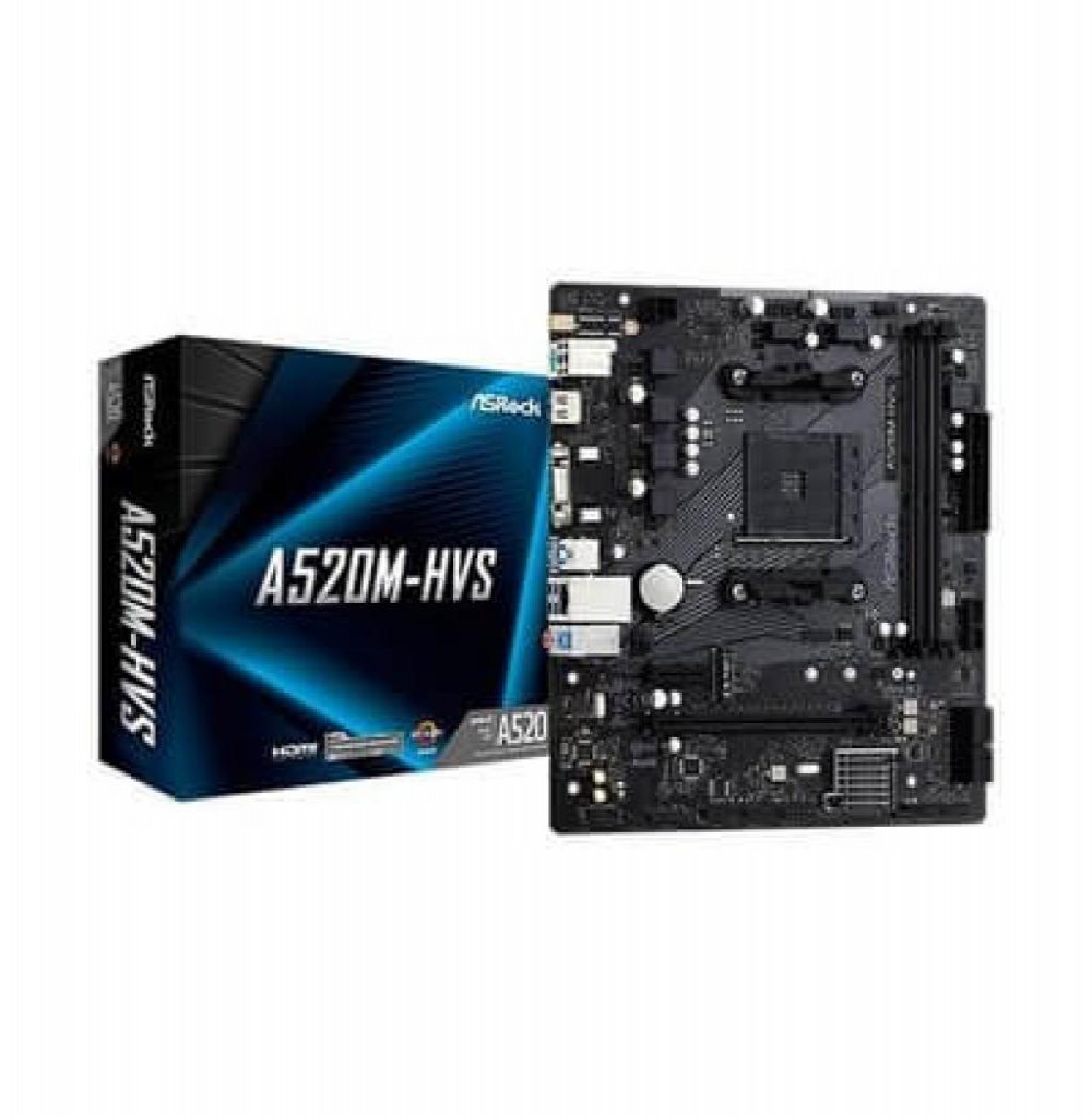 Placa-Mãe AsRock A520M HVS AMD (AM4)