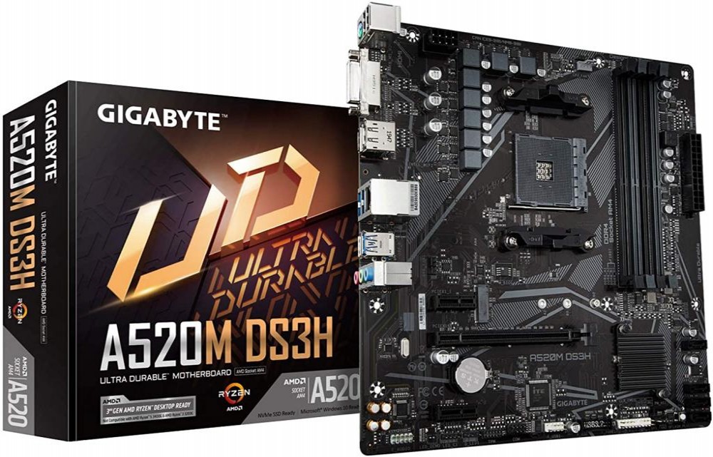 Placa Mae AMD (AM4) Gigabyte A520M DS3H V2