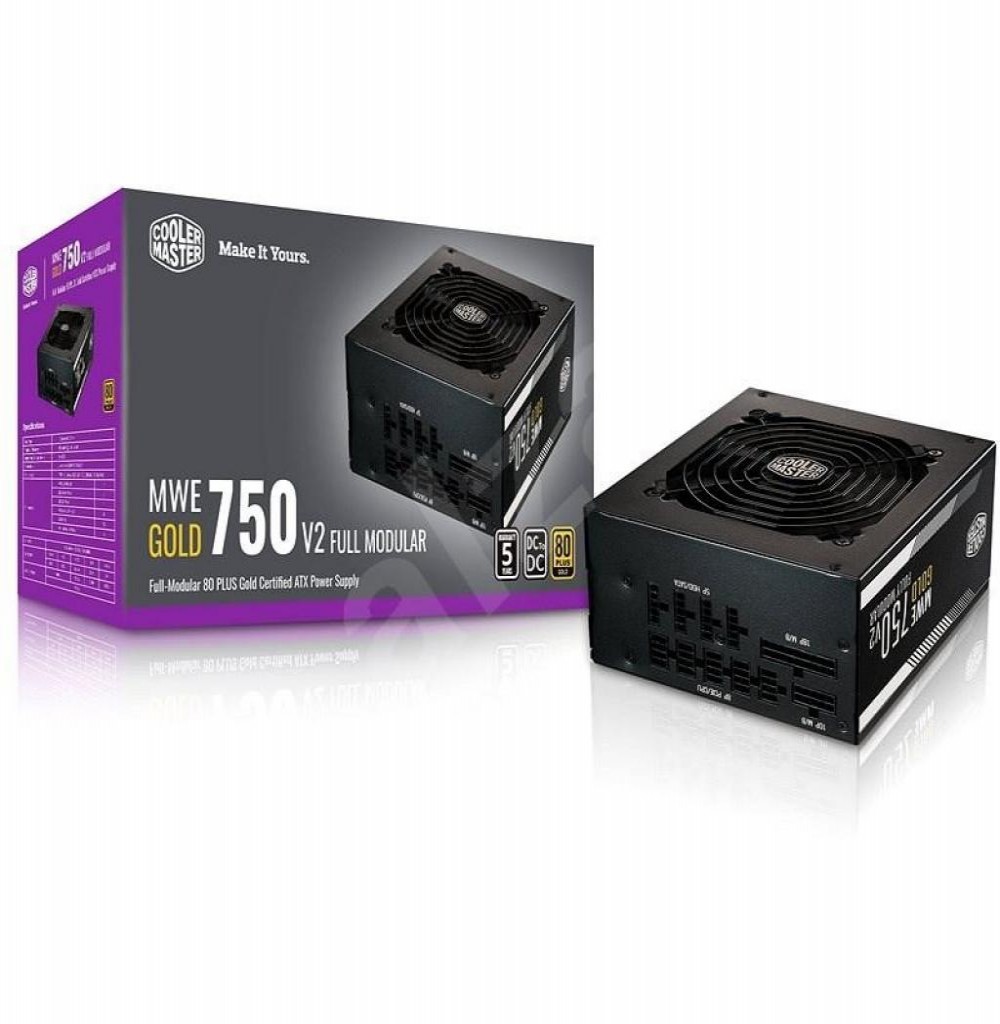 Fonte 750W Cooler Master MWE Golg V2 80+FM MPE-7501-AFAAG Fonte 750W Cooler Master MWE Golg V2 80+FM MPE-7501-AFAAG