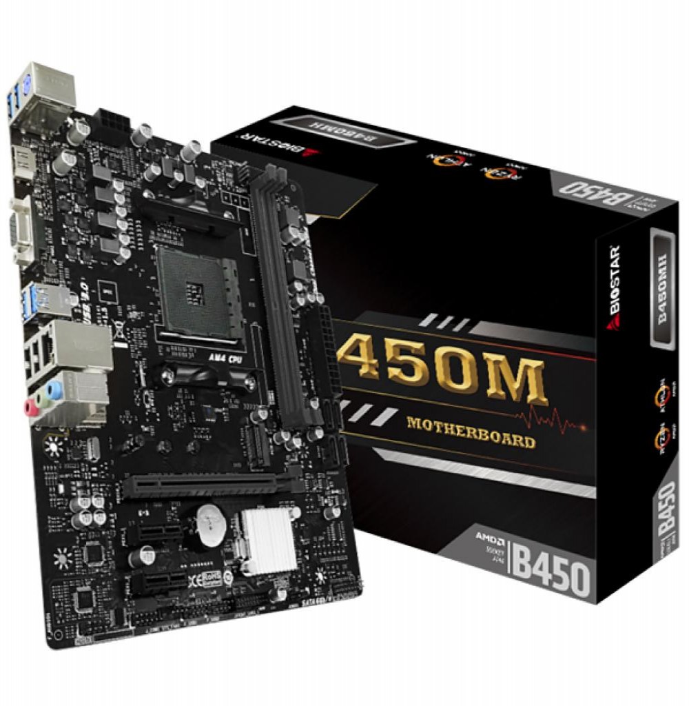 Placa Mae AMD (AM4) BIOSTAR B450MHP Placa Mae AMD (AM4) BIOSTAR B450MHP