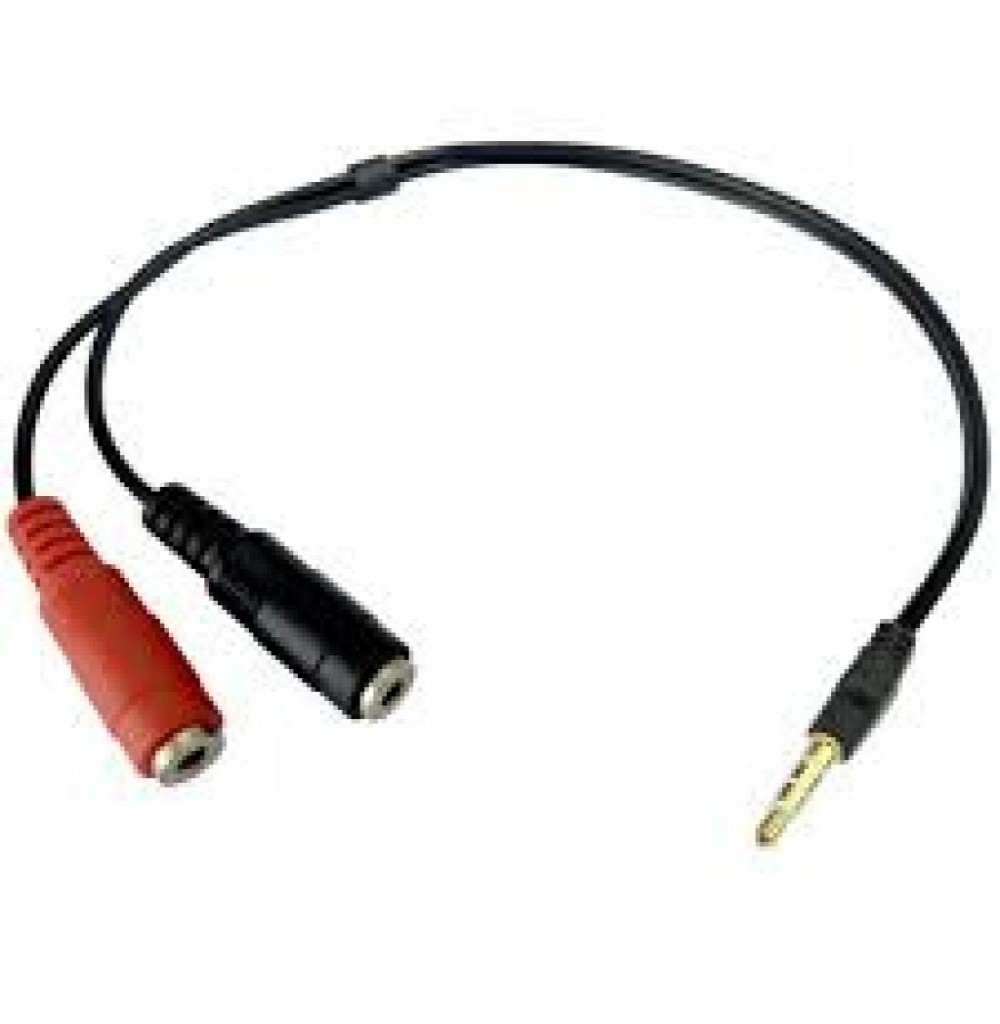 Adaptador Para Fone 2 JACK P/ 1 JACK 3.5MM SATE HS102T Adaptador Para Fone 2 JACK P/ 1 JACK 3.5MM SATE HS102T