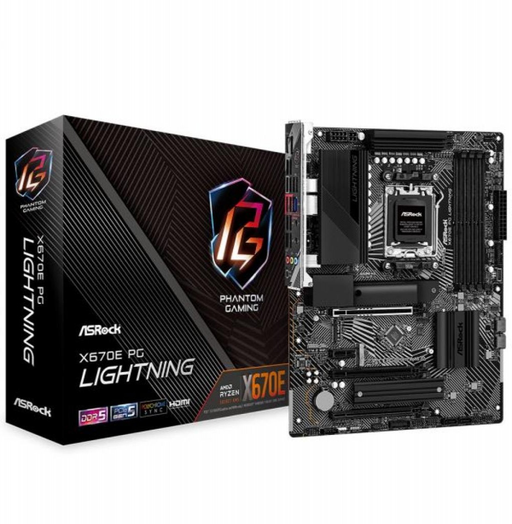 Placa Mae AMD (AM5) ASROCK X670E PG LIGHTNING DDR5 Placa Mae AMD (AM5) ASROCK X670E PG LIGHTNING DDR5