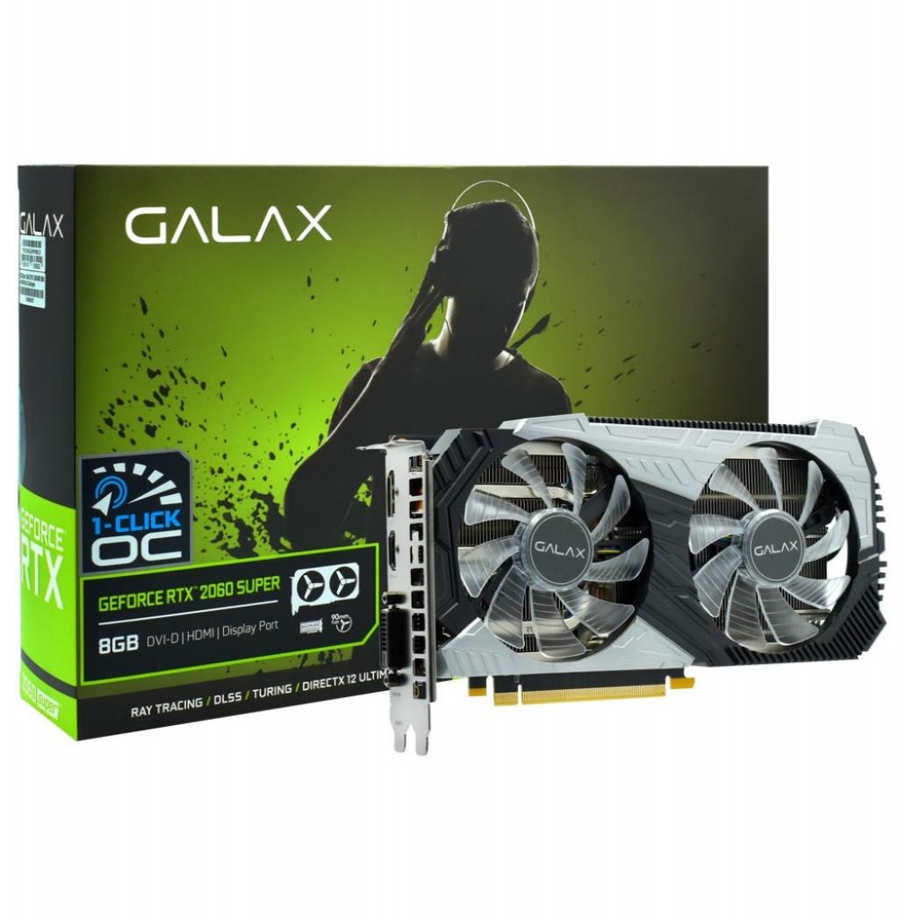 Placa de Vídeo  8gb Exp. Gf-Rtx2060 Super Galax 1-Click Oc V2