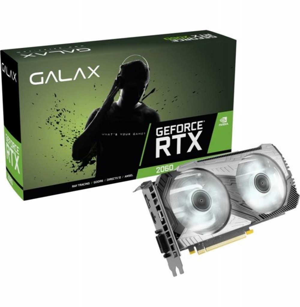 Placa de Vídeo  6gb Exp. Gf-Rtx2060 Plus Galax 1-Click Oc