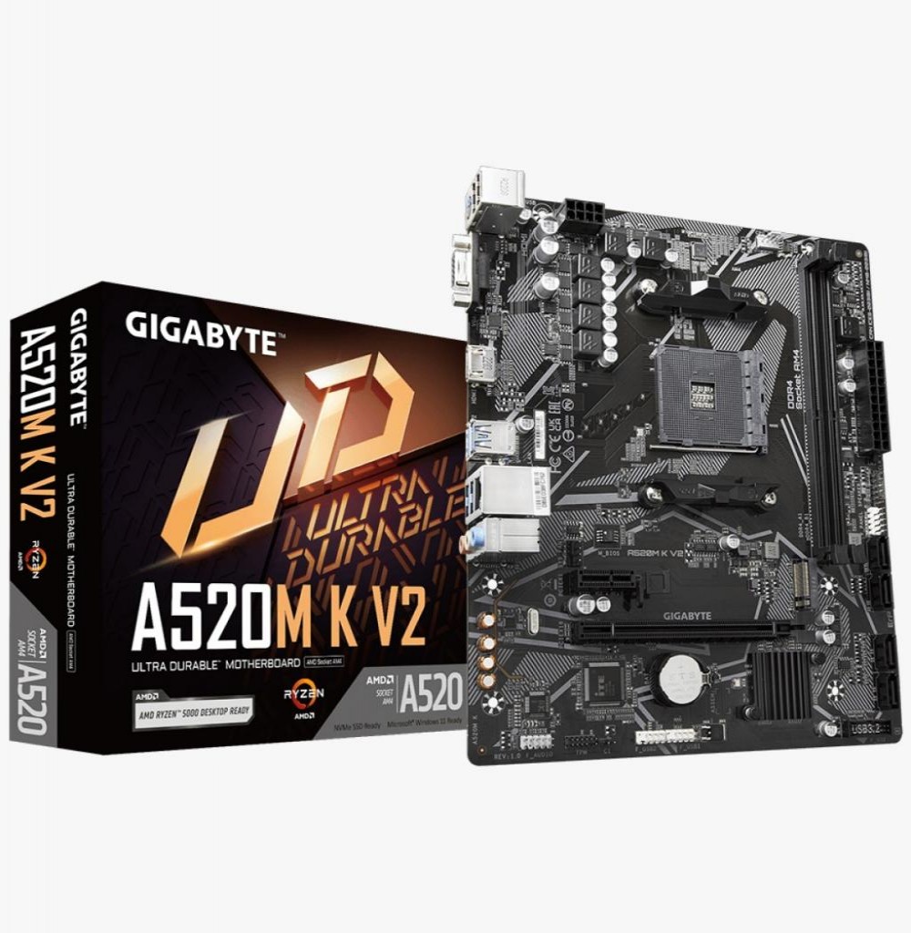 Placa Mãe Amd (Am4) Gigabyte A520m-K V2 Placa Mãe Amd (Am4) Gigabyte A520m-K V2