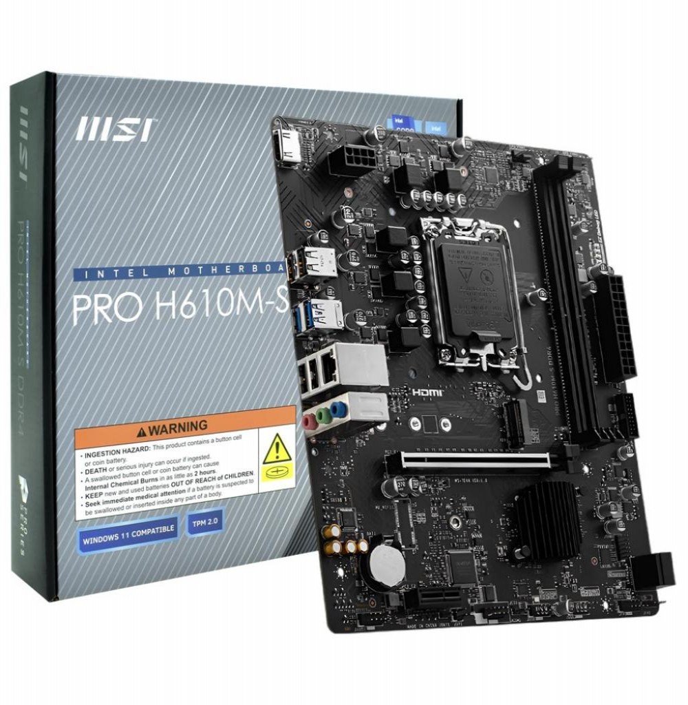 Placa Mãe Intel (1700) Msi H610M-S Pro DDR4