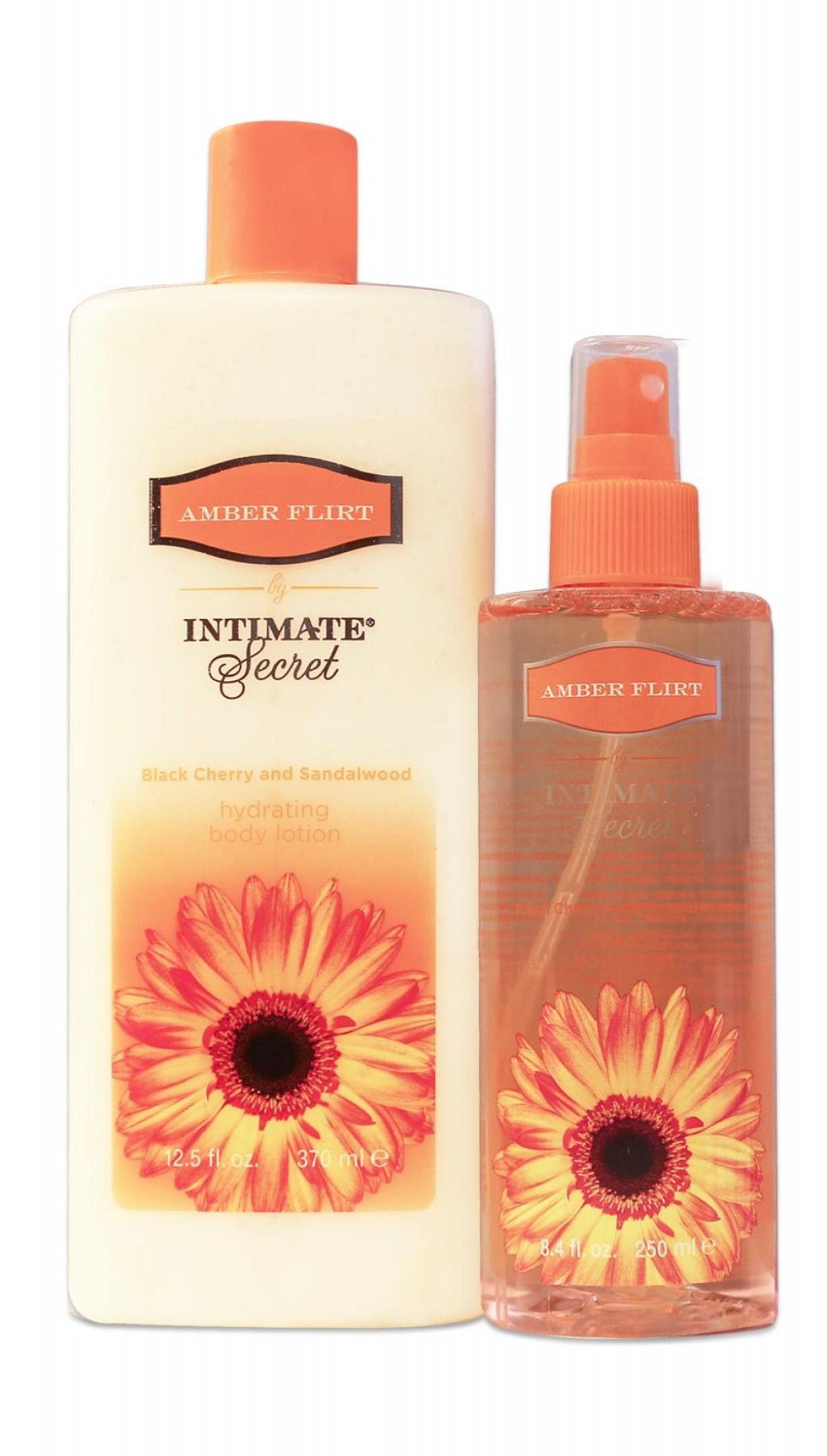 Kit Loção + Splash Amber Flirt Intimate Secret