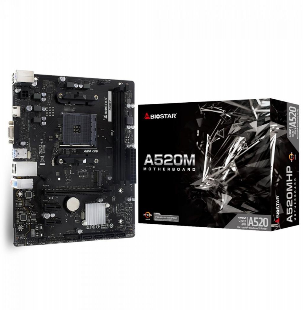 Placa Mãe AMD (AM4) Biostar A520MHP Placa Mãe AMD (AM4) Biostar A520MHP