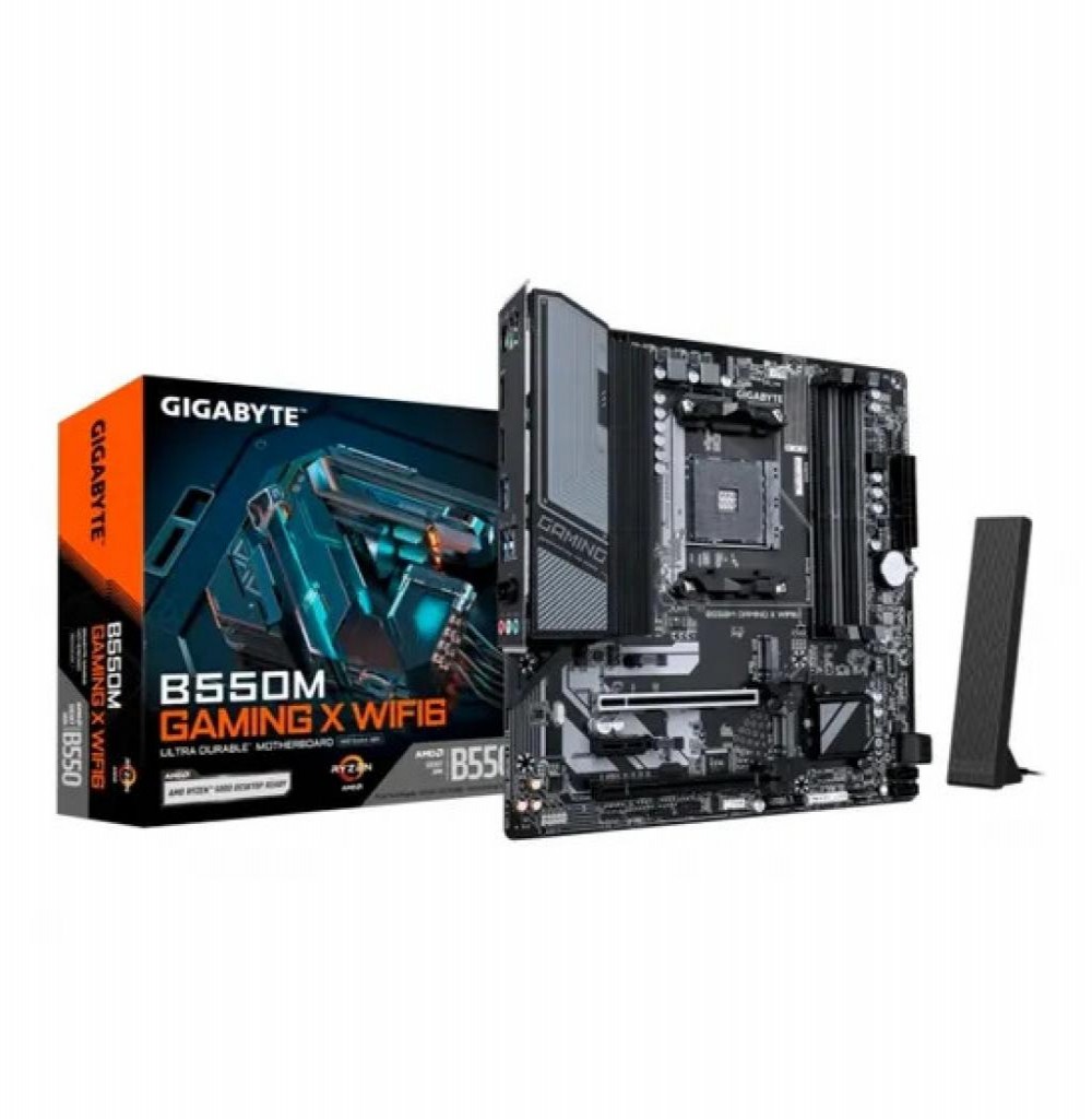 Placa Mãe Amd (AM4) Gigabyte B550M Gaming X Wifi6 DDR4 Placa Mãe Amd (AM4) Gigabyte B550M Gaming X Wifi6 DDR4