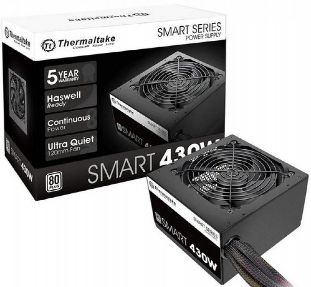 Fonte 430W Thermaltake 80PLUS Smart WHT PS-SPD Fonte 430W Thermaltake 80PLUS Smart WHT PS-SPD
