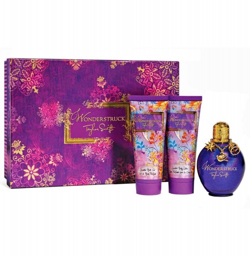 Kit Perfume Taylor Swift Wonderstruck Eau de Parfum Feminino 100ML + Loção Corporal + Gel de Banho