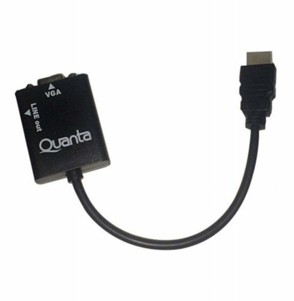 Adaptador Hdmi/Vga Quanta QTHDV34 Preto