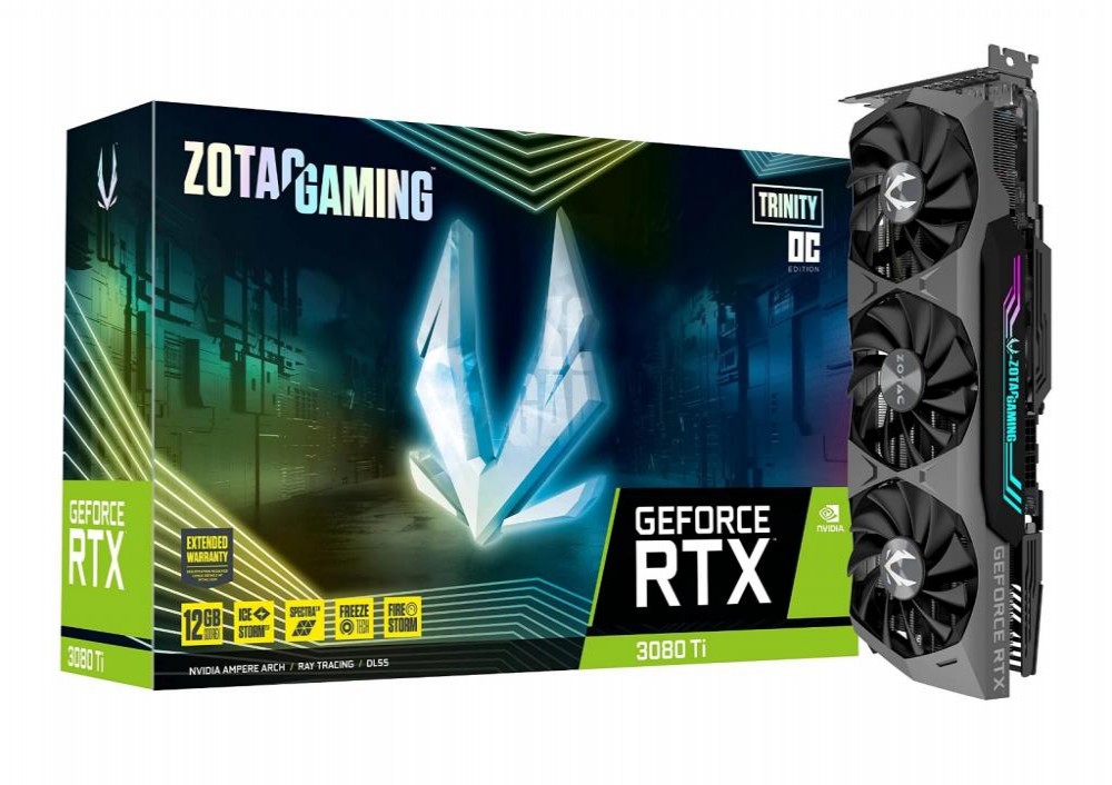 Placa de Vídeo 12gb Exp. Gf-Rtx3080ti Zotac Trinity 384bits