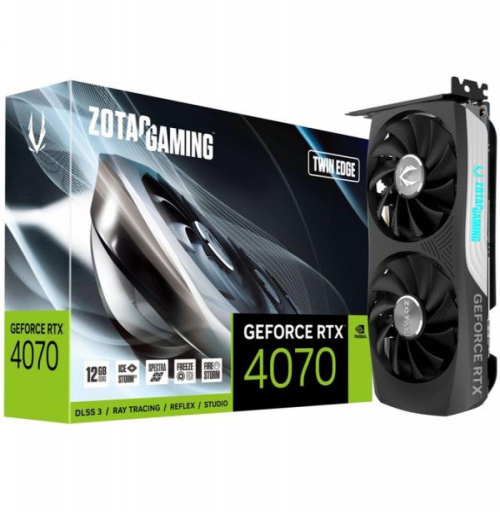 Placa De Vídeo 12gb Exp. Gf-Rtx4070 Zotac Twin Edge