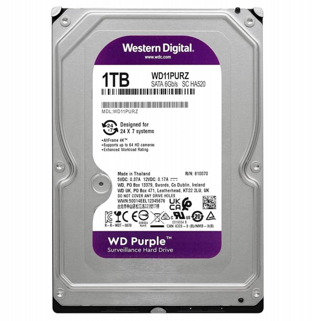 HD SATA3  1TB Wd Purple WD11PURZ