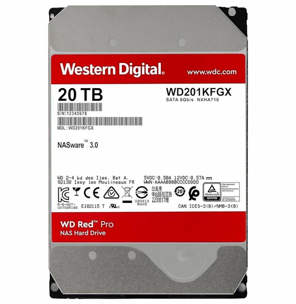 HD SATA3 20TB WD Red Pro WD201KFGX