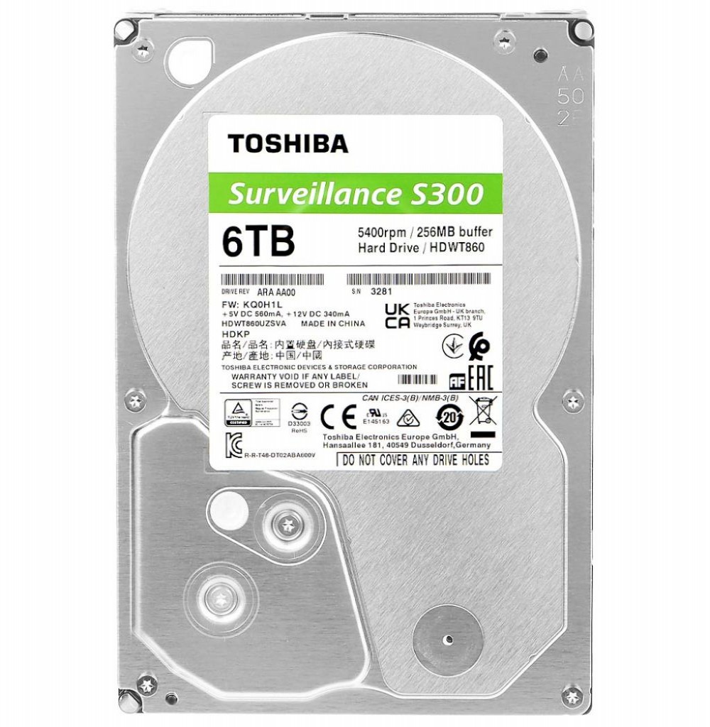 HD SATA3  6TB Toshiba S300 HDWT860UZSVA