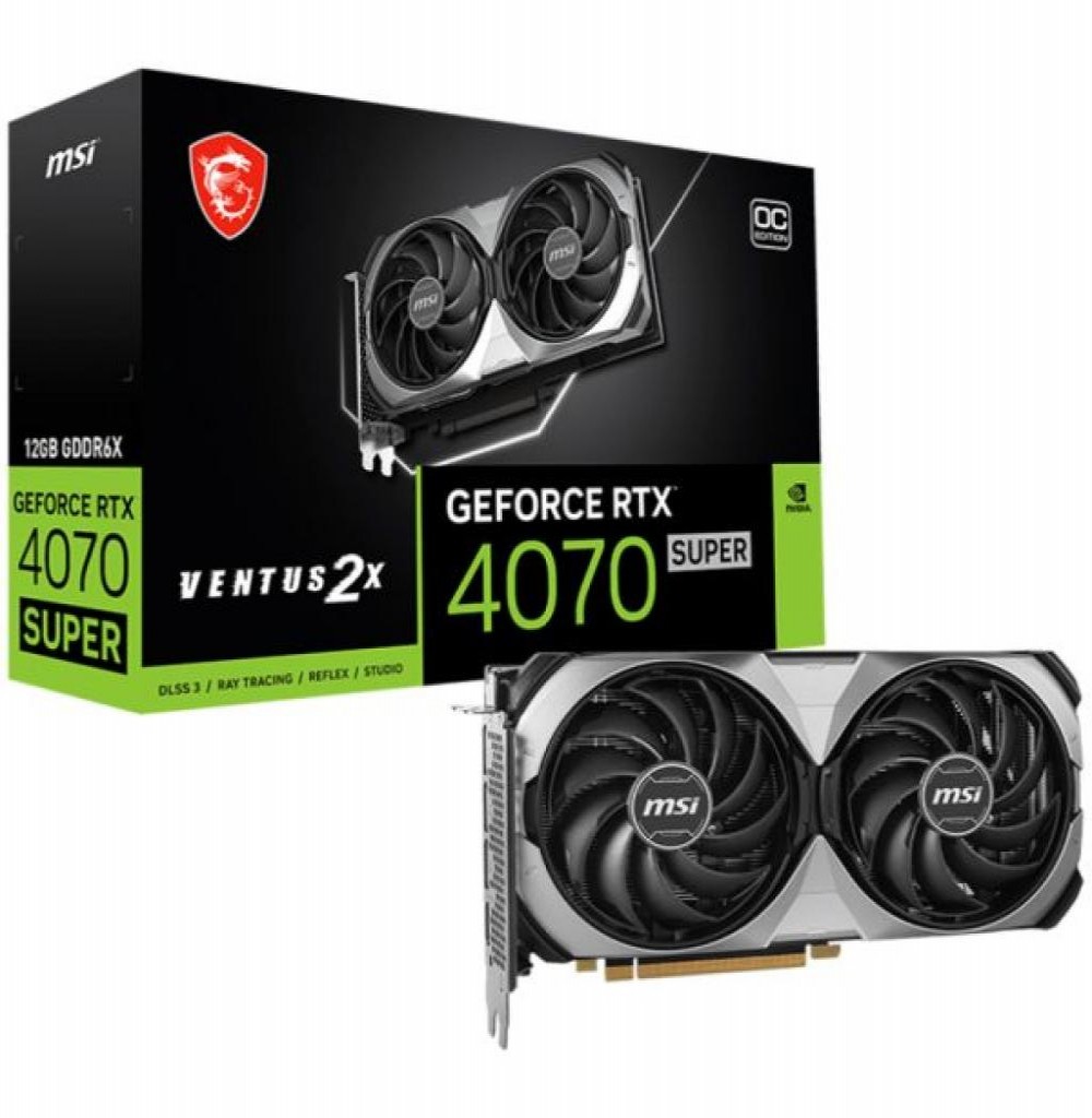 Placa de Vídeo 12GB EXP. GF-RTX4070 Super MSI Ventus 2X OC 912-V513-861