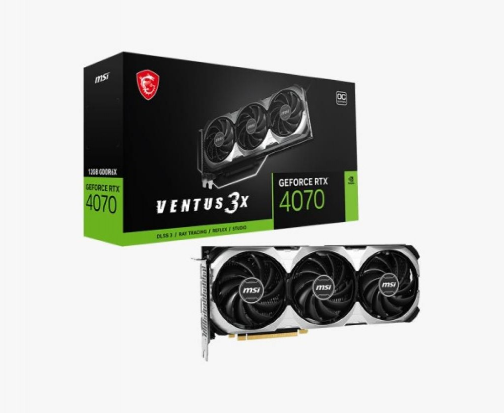 Placa de Vídeo 12GB EXP. GF-RTX4070 MSI Ventus 3X E1 OC 912-V512-027