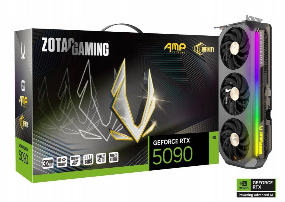 Placa de Vídeo 32GB EXP. GF-RTX5090 Zotac Amp Extreme Infinity ZT-B50900B-10P 