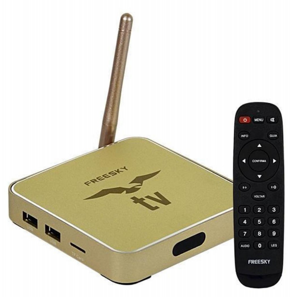 Receptor Digital FreeSky OTT 4K Dourado