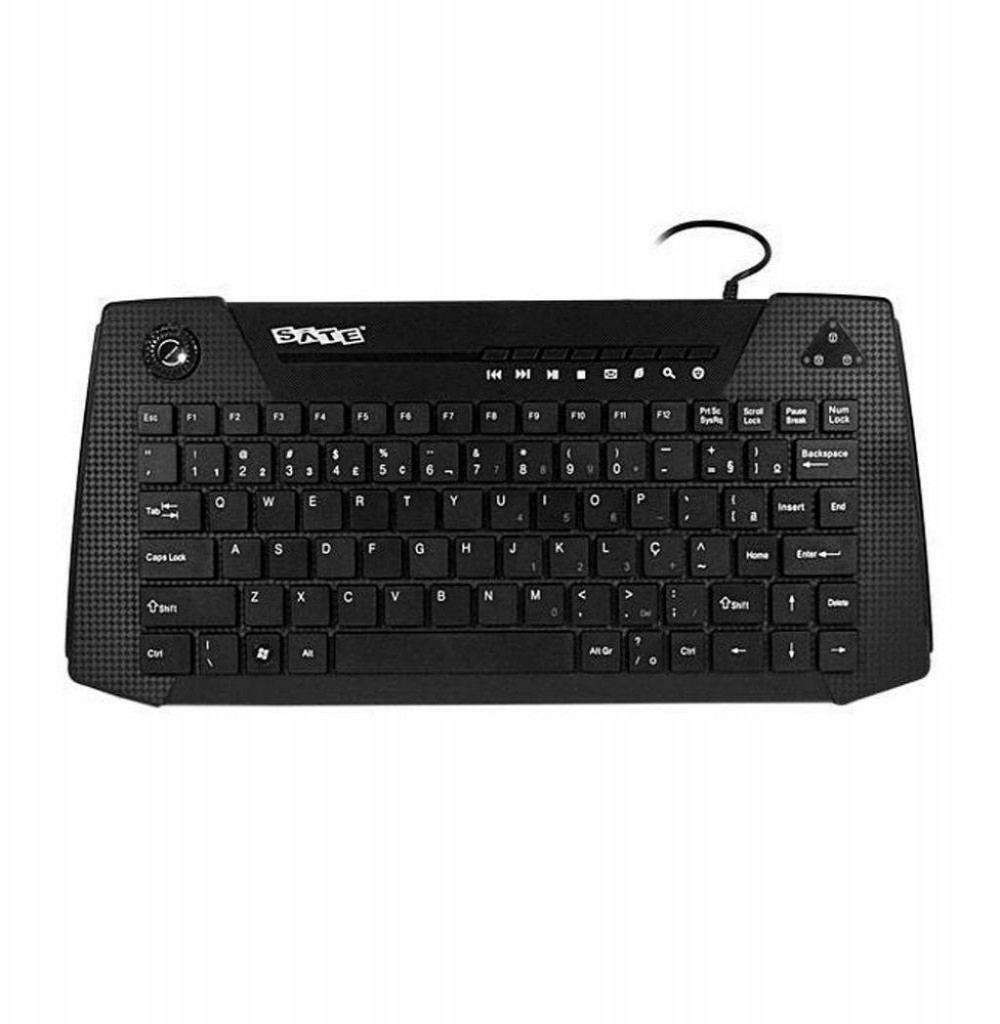 Teclado Satellite AK-833 USB com Fio - Português/Preto