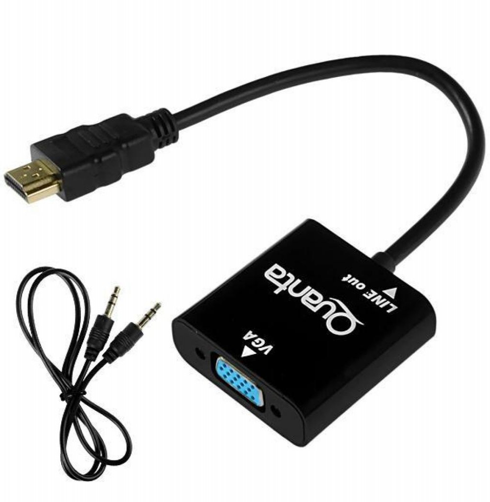 Adaptador HDMI/VGA Quanta QTHDV34 Preto