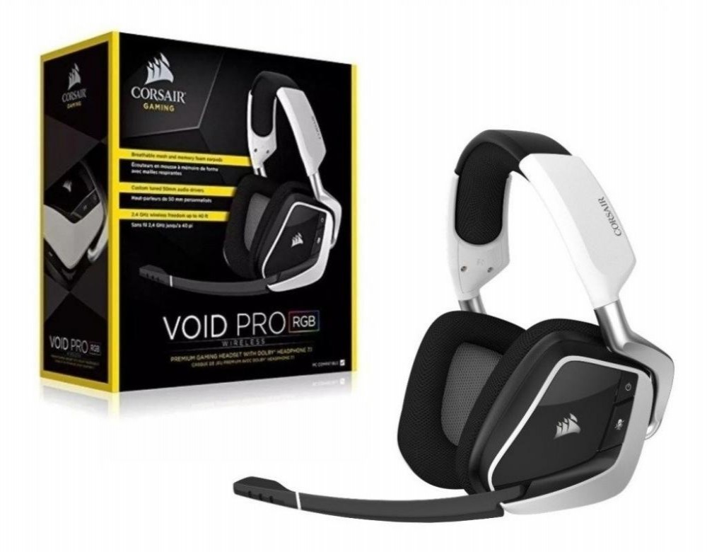 Fone Corsair Void Pro RGB 7.1 RGB SE Premium Sem Fio