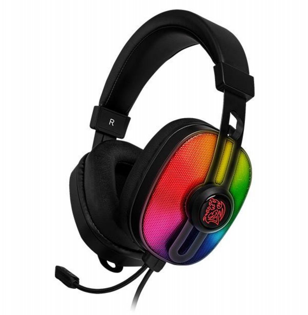 Fone Headset Thermaltake TT G100RGB Microfone/Preto