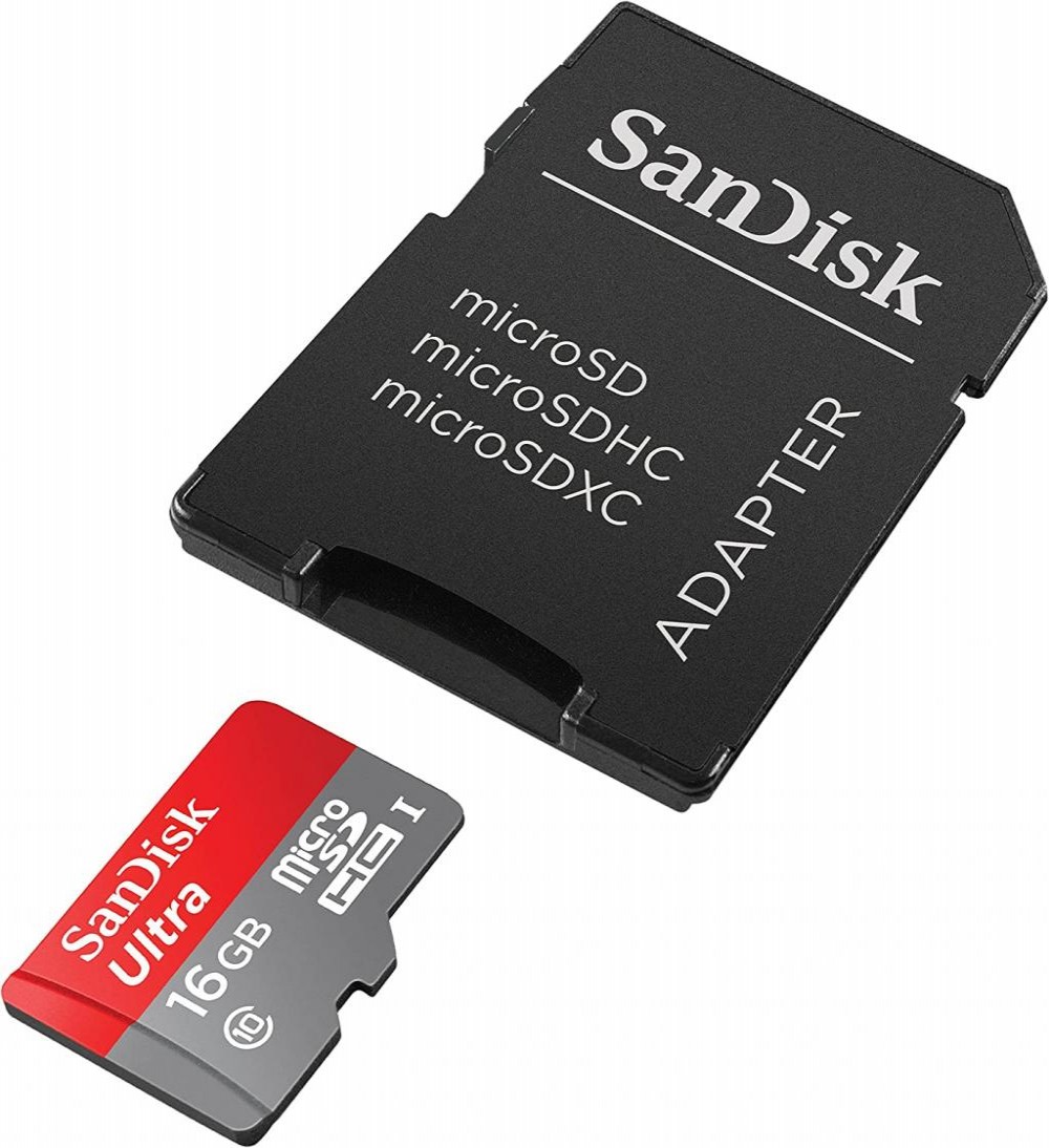 MEMORY SD MICRO 16GB SANDISK ULTC10 80MB CON ADAP