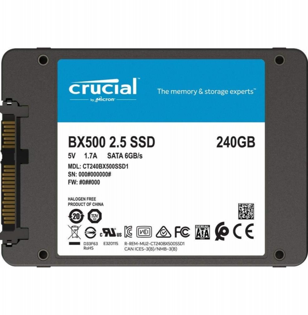 HD Crucial BX500 SSD SATA3  240GB 2.5" 