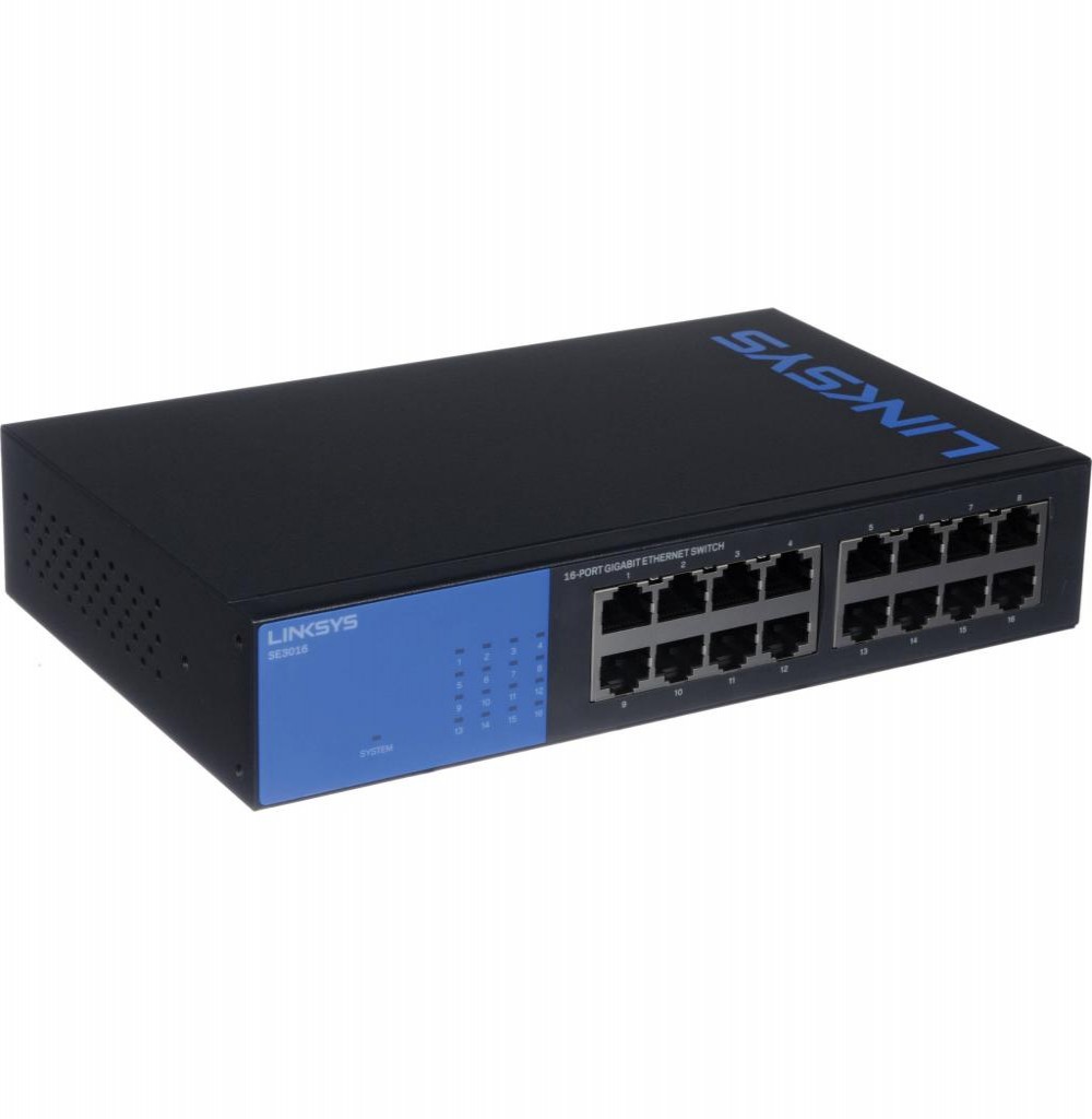 Hub 16 Portas Linksys SE3016 Gigabit