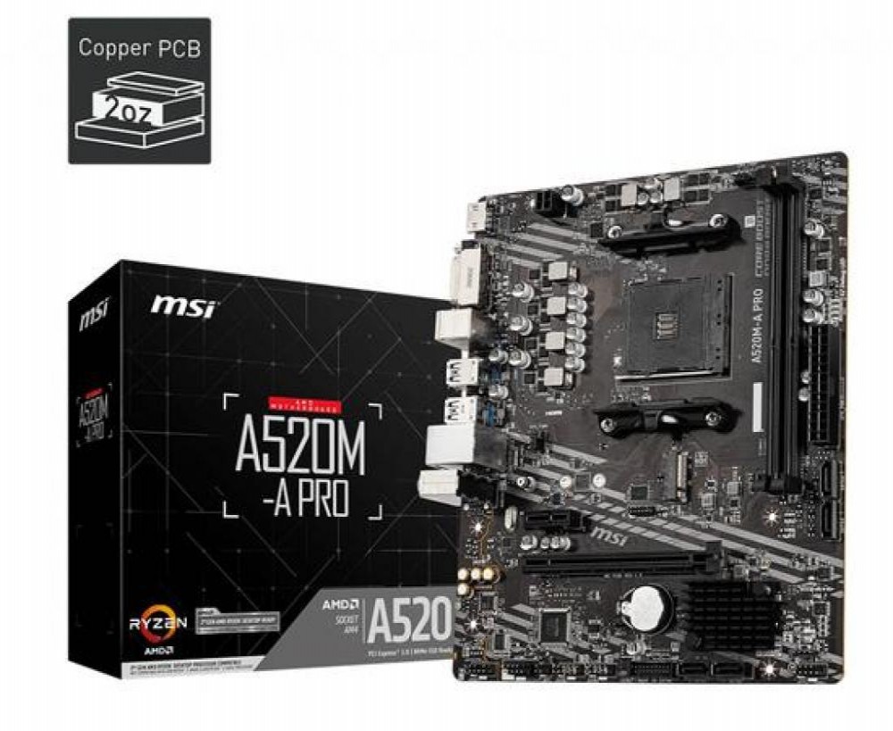 Placa Mae AMD (AM4) MSI A520M-A Pro