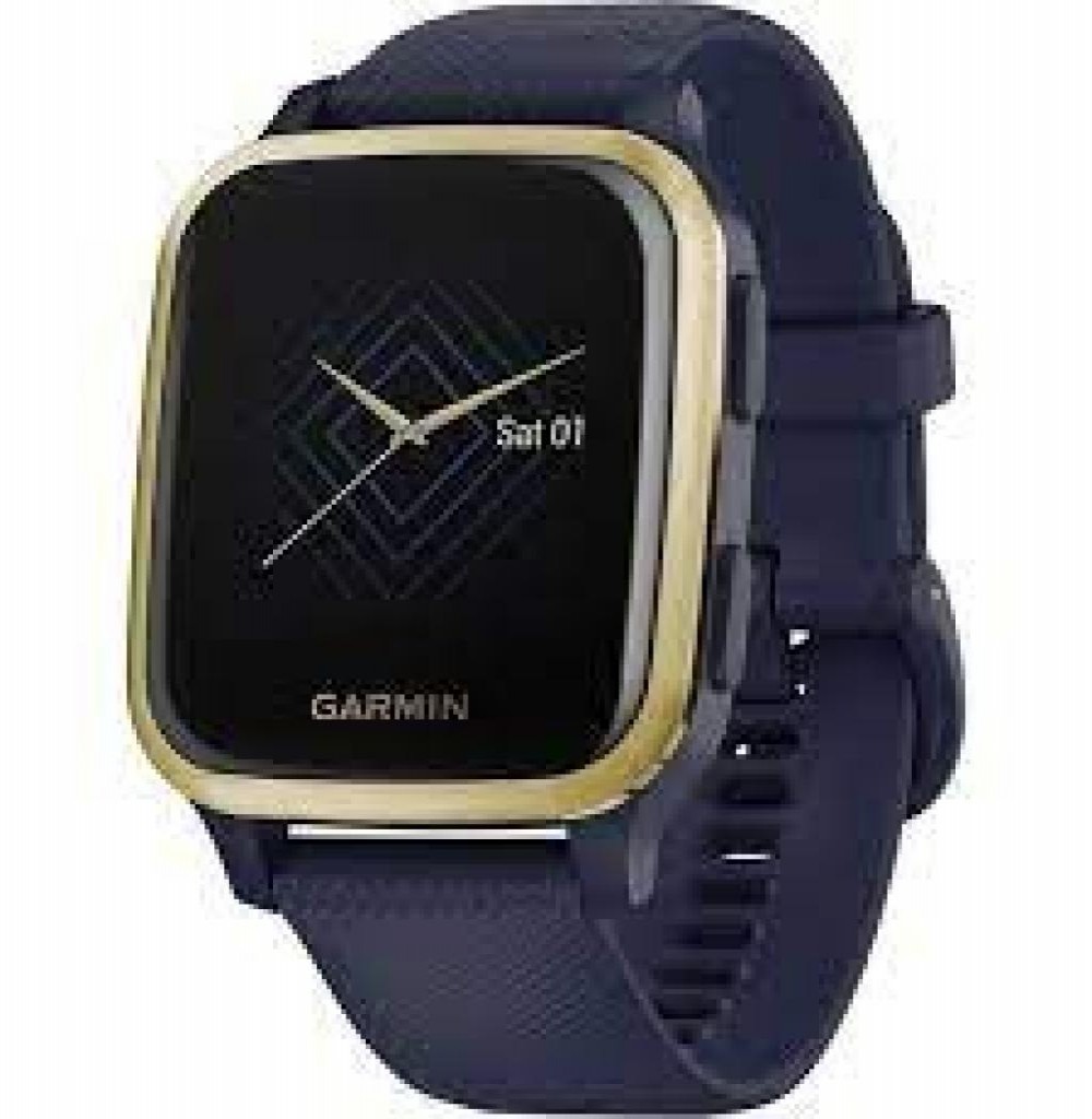 Relógio Garmin Venu SQ Music Dourado/Navy