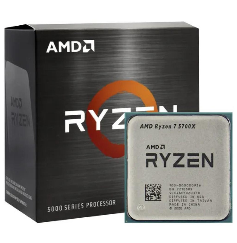 Processador AMD AM4 Ryzen R7-5700X 3.4GHZ 36MB S/Cooler