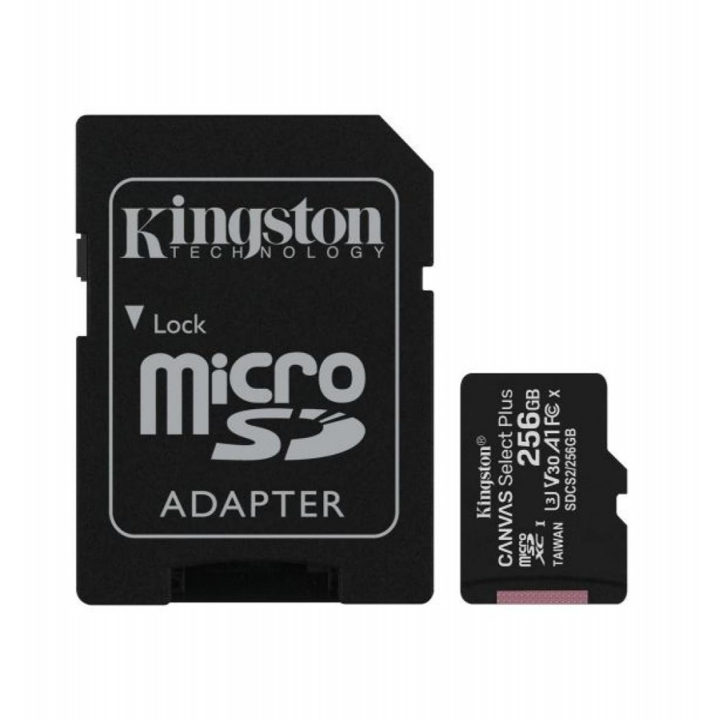 Memory SD Micro256GB Kingston Canvas Plus 100MBS