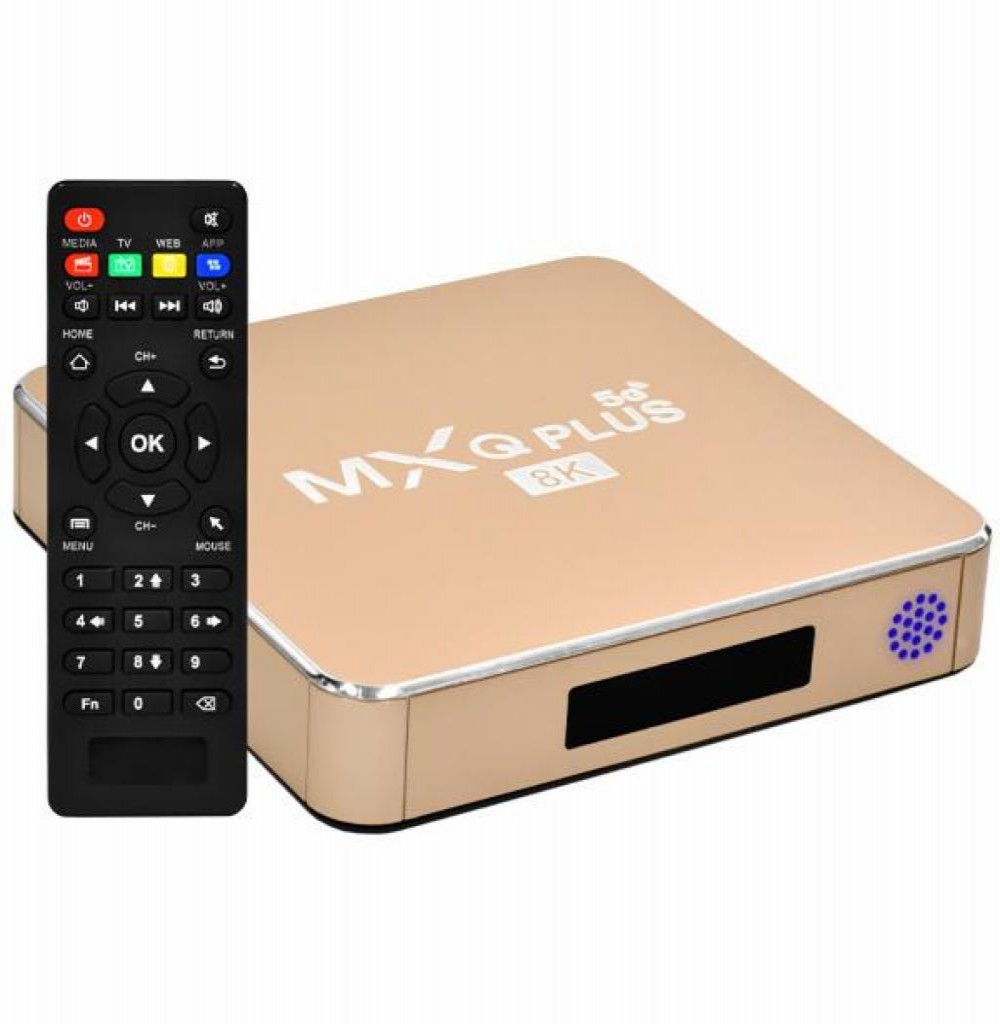 Receptor Digital IPTV MXQ Plus 8K 32+256 5G Gold