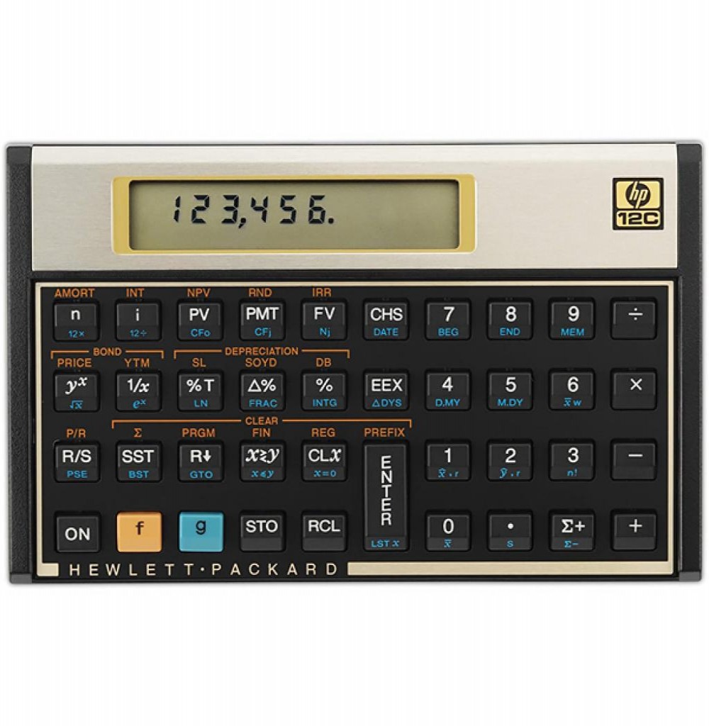 Calculadora  HP 12C Dorada Ingles