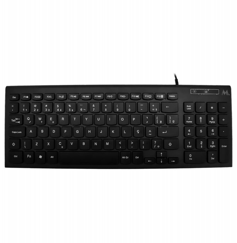 Teclado Usb Mtek KB8501C Português Slim Compact