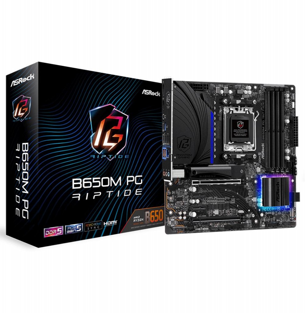 Placa Mae AMD (AM5) ASROCK B650M PG RIPTIDE DDR5 90MXBJ90-A0UAYZ