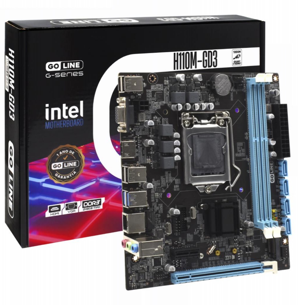Placa Mae Intel (1151) GOLINE GL-H110M-GD3