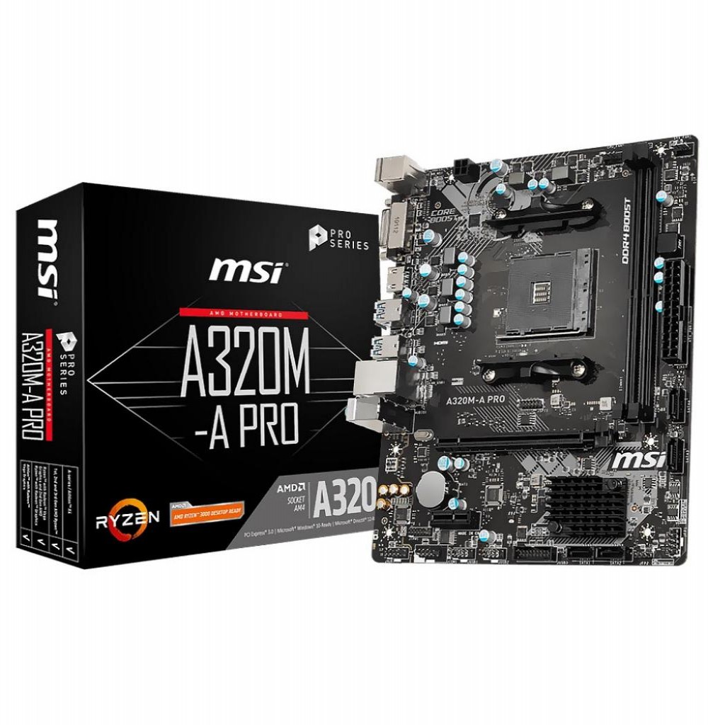 Placa Mae AMD (AM4) MSI A320M-A PRO