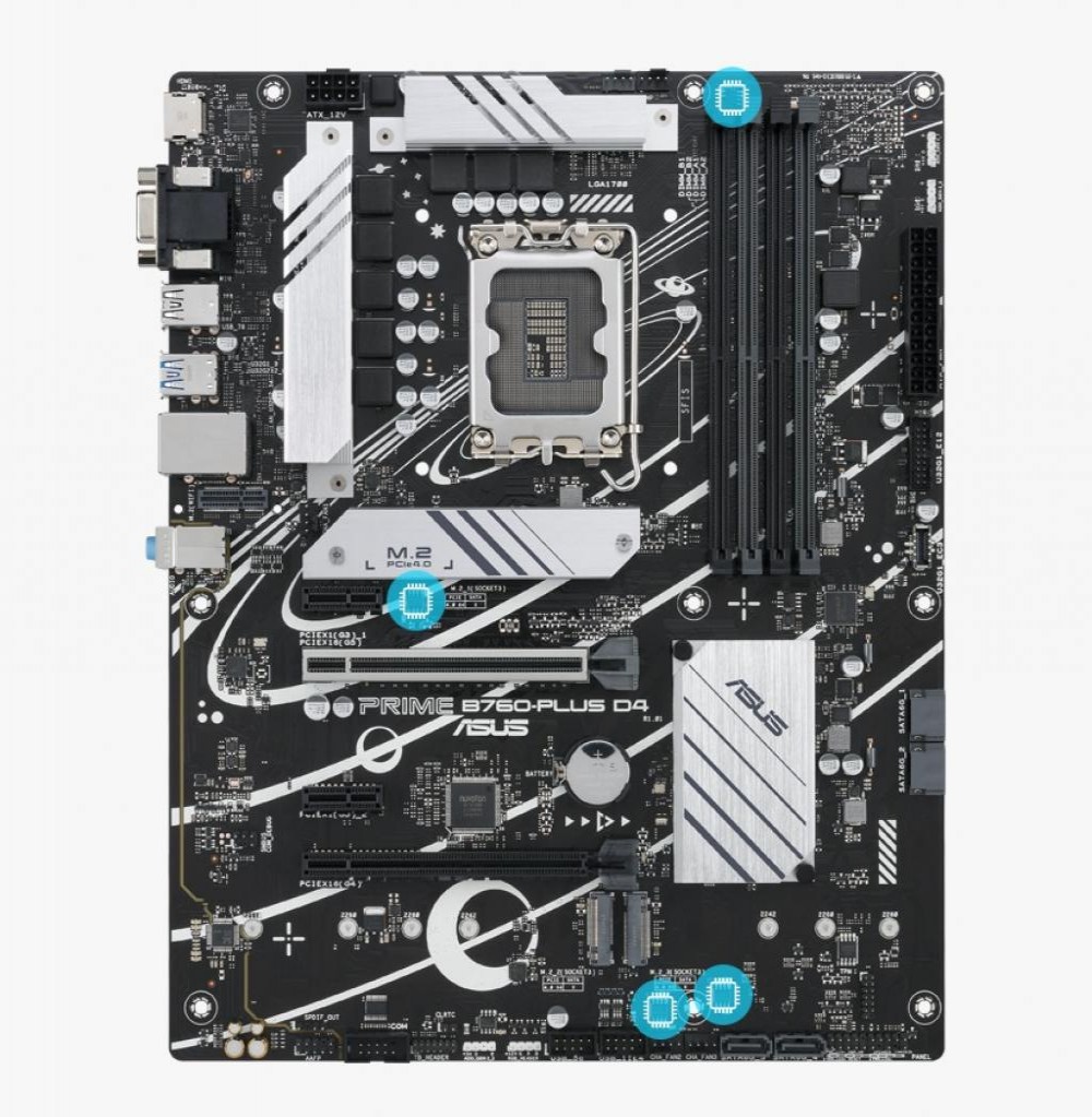 Placa Mae Intel (1700) Asus B760-PLUS PRIME D4