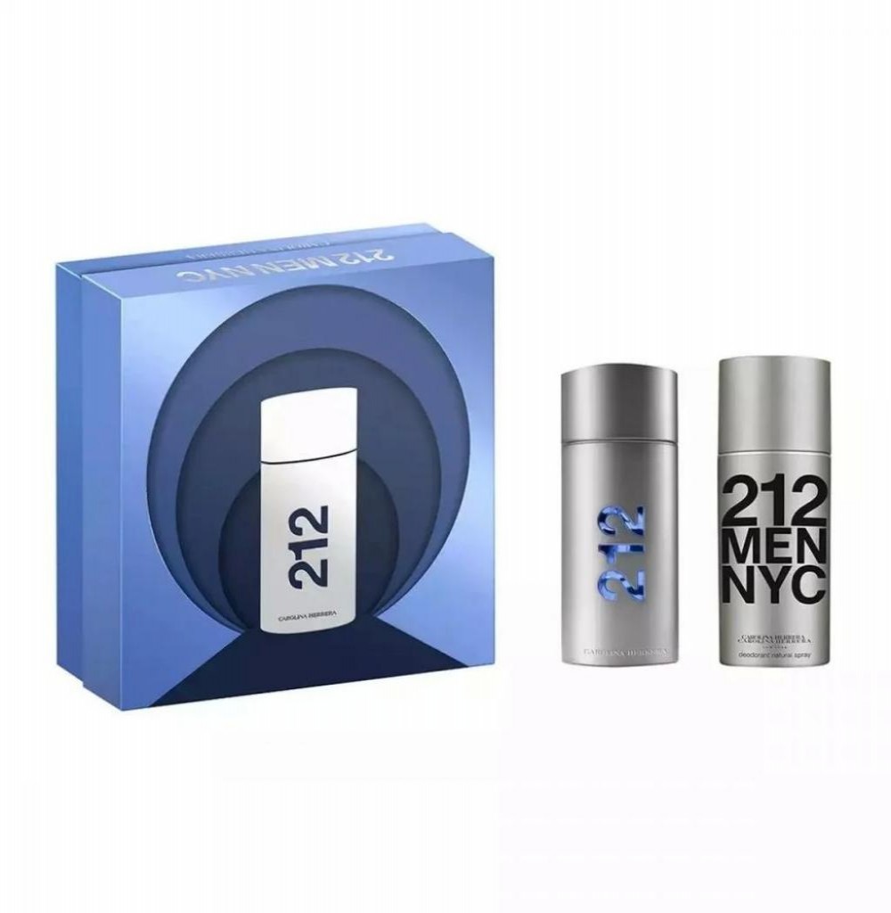 Kit Carolina Herrera 212 EDT MASC 100 ML + DEO