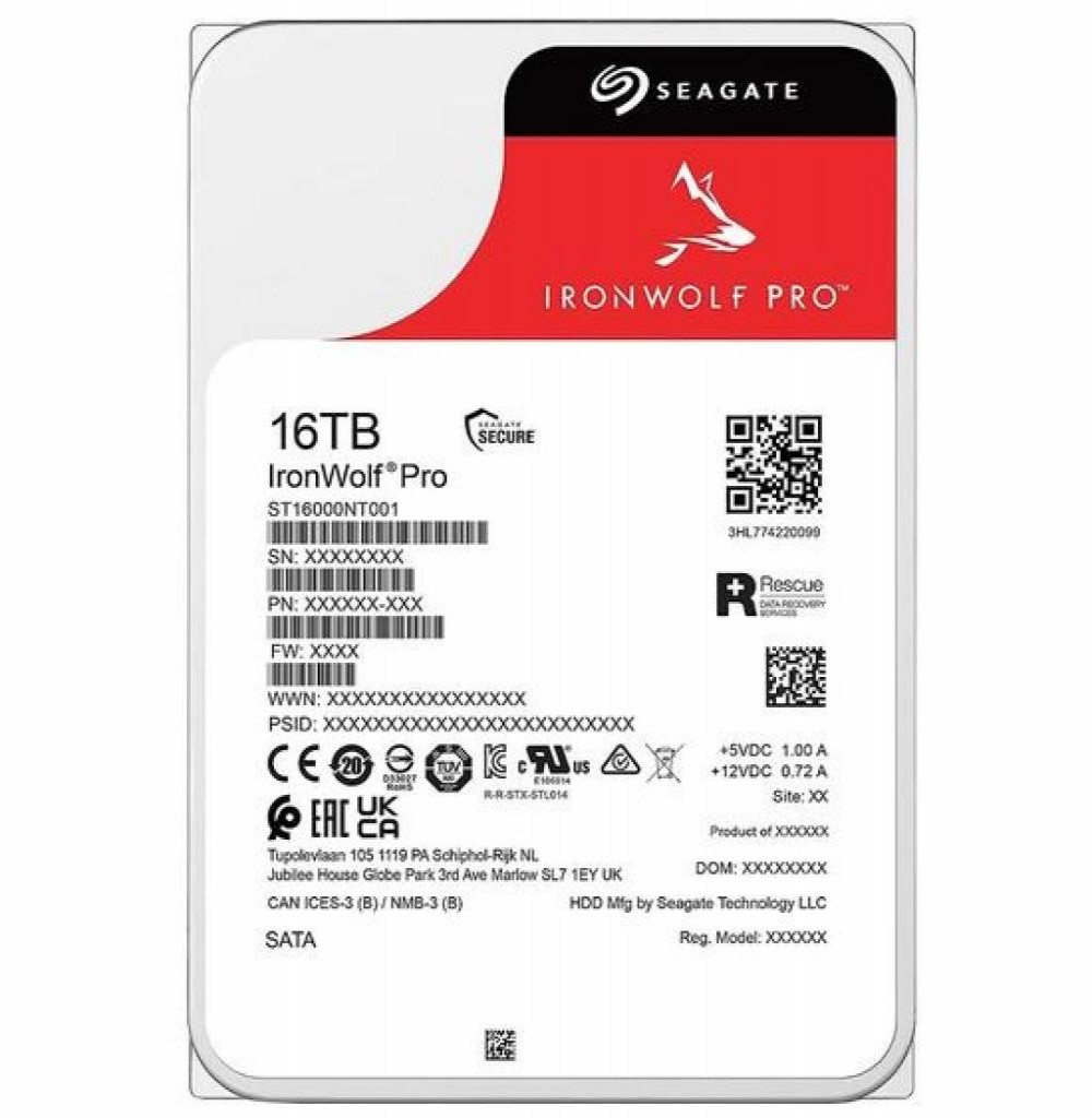 HD Sata3 16TB Seagate Ironwolf Pro ST16000NT001